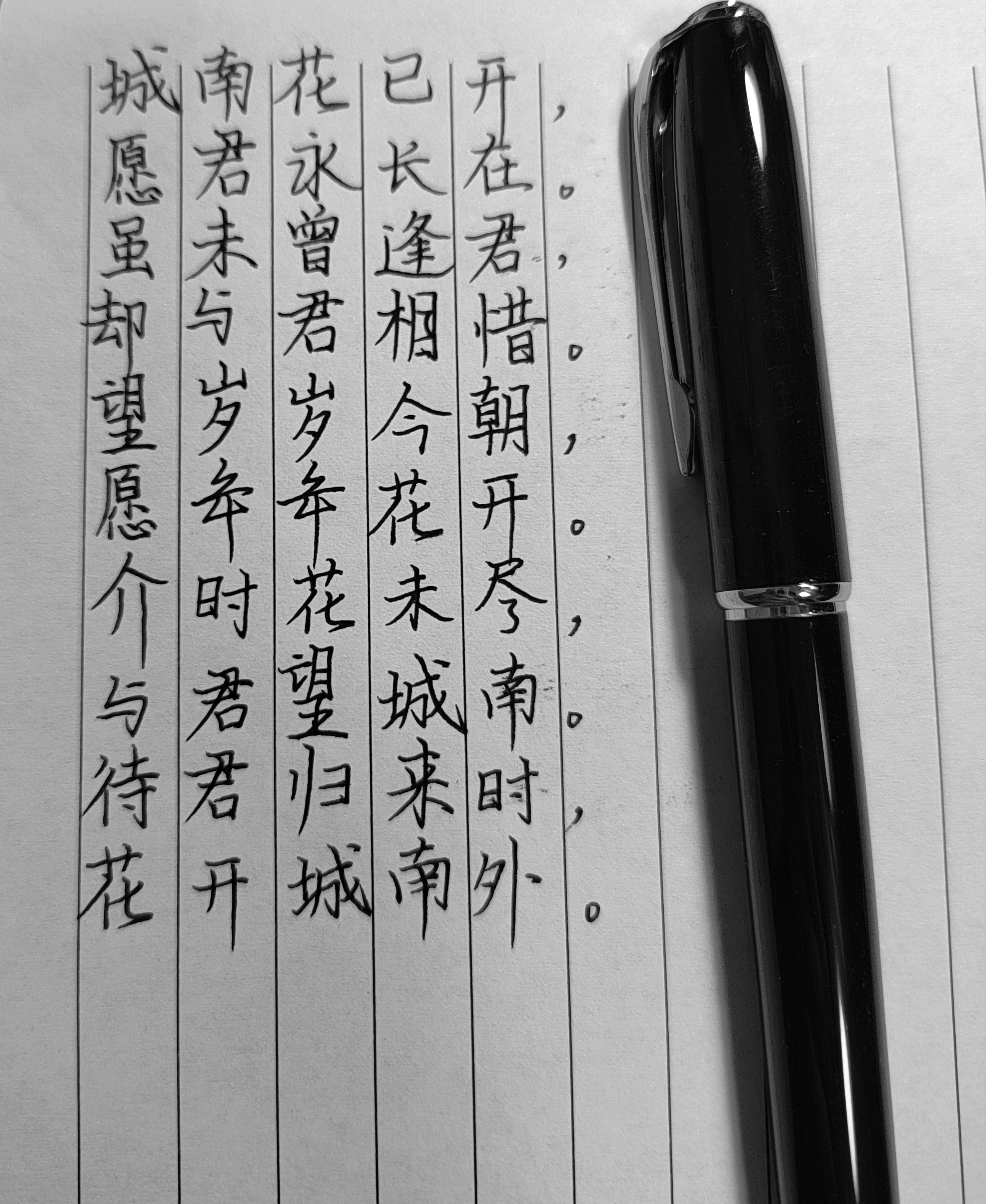 城南花已开，愿君永常在。